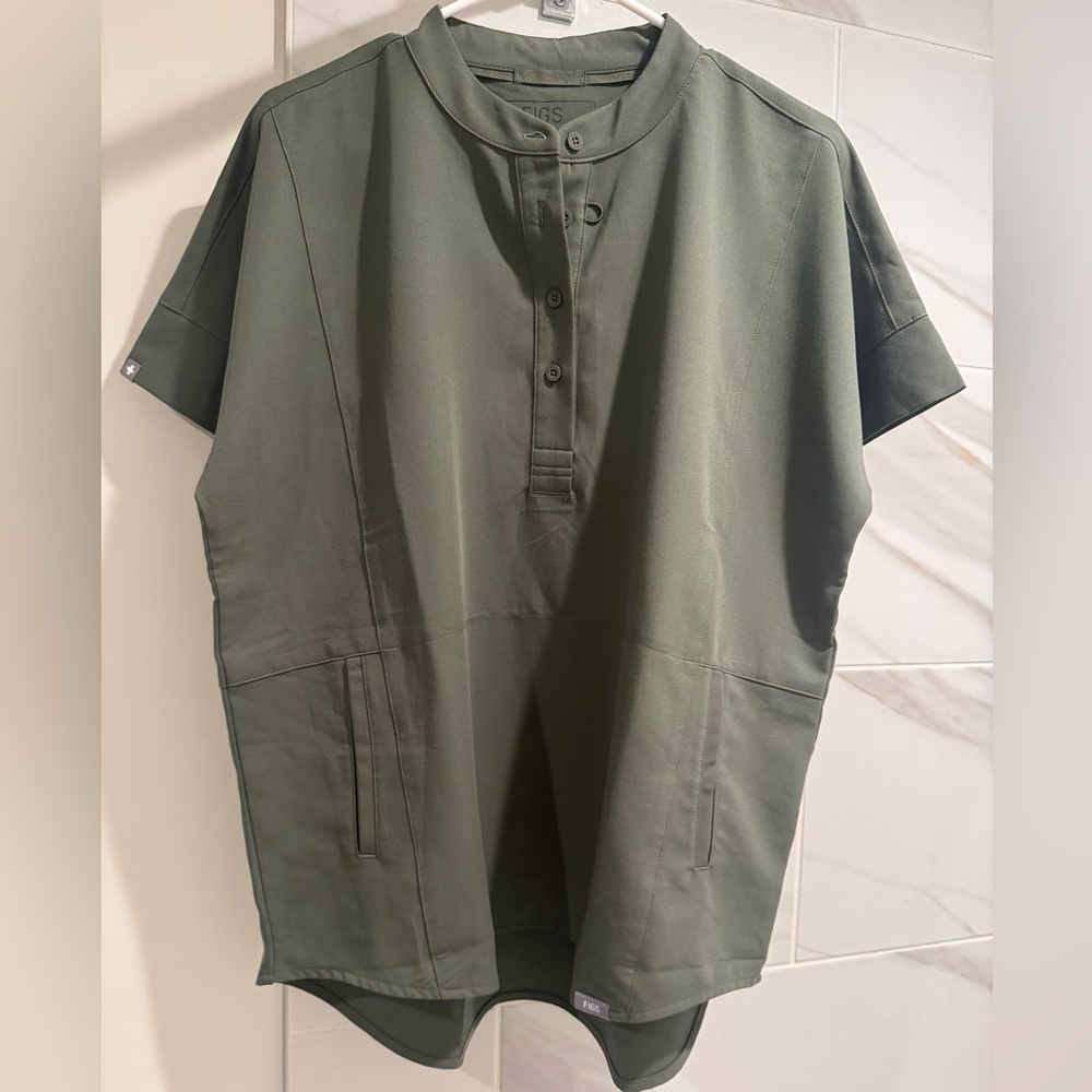 FIGS Montex Scrub Top: Moss